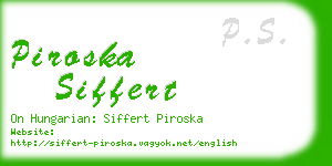 piroska siffert business card